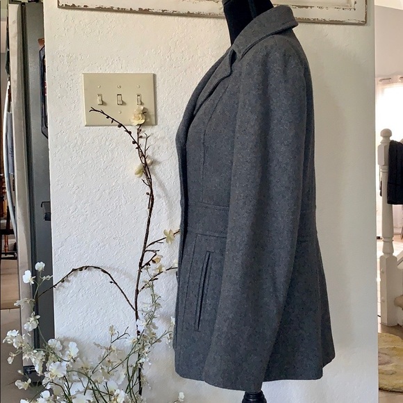 Kenneth Cole Reaction Wool Blend Melton Pea Coat - Picture 3 of 8